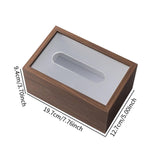 Maxbell Wooden Tissue Box Decor Toilet Paper Box for Living Room Restaurant Bathroom
