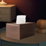 Maxbell Wooden Tissue Box Decor Toilet Paper Box for Living Room Restaurant Bathroom