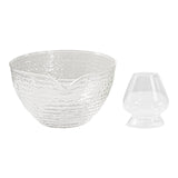 Maxbell Glass Japanese Matcha Bowl and Whisk Holder Clear for Tea Lover Multipurpose