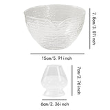 Maxbell Glass Japanese Matcha Bowl and Whisk Holder Clear for Tea Lover Multipurpose