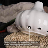 Maxbell Ceramic Garlic Storage Container with Lid Storage Jar for Party Kitchen Home