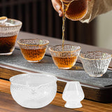 Maxbell Glass Matcha Set Bowl and Whisk Holder with Spout for Tea Lover Multipurpose