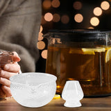Maxbell Glass Matcha Set Bowl and Whisk Holder with Spout for Tea Lover Multipurpose