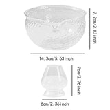 Maxbell Glass Matcha Set Bowl and Whisk Holder with Spout for Tea Lover Multipurpose