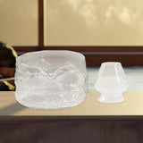 Maxbell Glass Matcha Set 650ml Bowl and Whisk Holder Sturdy with Spout for Tea Lover