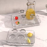 Maxbell Tea Serving Tray Draining Water Teacup Tray for Living Room Countertop Party S
