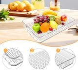 Maxbell Tea Serving Tray Draining Water Teacup Tray for Living Room Countertop Party S