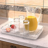 Maxbell Tea Serving Tray Draining Water Teacup Tray for Living Room Countertop Party M