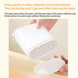 Maxbell Countertop Spoon Holder Organizer Versatile Accessories Cutlery Storage Rack White