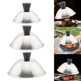 Maxbell Flat Top Griddle Lid Round Cheese Melting Dome for Grilling Steaming Patties 13.5cm