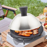 Maxbell Flat Top Griddle Lid Round Cheese Melting Dome for Grilling Steaming Patties 16.5cm