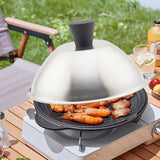 Maxbell Flat Top Griddle Lid Round Cheese Melting Dome for Grilling Steaming Patties 19.6cm