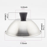 Maxbell Flat Top Griddle Lid Round Cheese Melting Dome for Grilling Steaming Patties 19.6cm