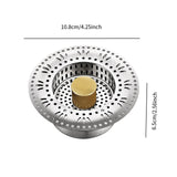 Maxbell Kitchen Sink Drain Strainer Stopper Sturdy Multipurpose Anti Clogging Basket