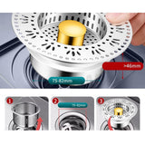 Maxbell Kitchen Sink Drain Strainer Stopper Sturdy Multipurpose Anti Clogging Basket