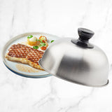 Maxbell Burger Cover Universal Cheese Melting Dome for Sandwiches Patties Hamburgers 17cm