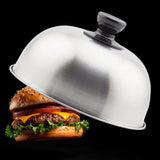 Maxbell Burger Cover Universal Cheese Melting Dome for Sandwiches Patties Hamburgers 19cm