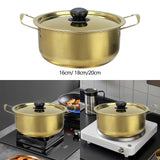 Maxbell Korea Ramen Pot Home Versatile Kimchi Soup Pot for Hiking Camping Restaurant 16cm