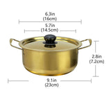 Maxbell Korea Ramen Pot Home Versatile Kimchi Soup Pot for Hiking Camping Restaurant 16cm