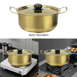 Maxbell Korea Ramen Pot Home Versatile Kimchi Soup Pot for Hiking Camping Restaurant 16cm