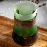 Maxbell Pour over Coffee Maker Set Glass Coffee Filter Cup for Hotel Home 1-3 People Green