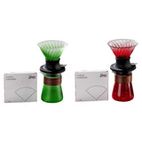 Maxbell Pour over Coffee Maker Set Glass Coffee Filter Cup for Hotel Home 1-3 People Green