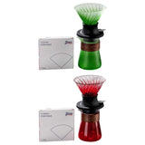 Maxbell Pour over Coffee Maker Set Glass Coffee Filter Cup for Hotel Home 1-3 People Green