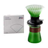Maxbell Pour over Coffee Maker Set Glass Coffee Filter Cup for Hotel Home 1-3 People Green