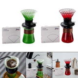 Maxbell Pour over Coffee Maker Set Glass Coffee Filter Cup for Hotel Home 1-3 People Green