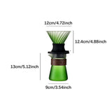 Maxbell Pour over Coffee Maker Set Glass Coffee Filter Cup for Hotel Home 1-3 People Green