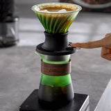 Maxbell Pour over Coffee Maker Set Glass Coffee Filter Cup for Hotel Home 1-3 People Green