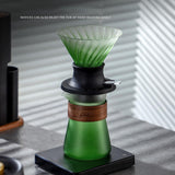 Maxbell Pour over Coffee Maker Set Glass Coffee Filter Cup for Hotel Home 1-3 People Green