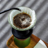 Maxbell Pour over Coffee Maker Set Glass Coffee Filter Cup for Hotel Home 1-3 People Green