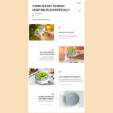 Maxbell Fruit Washing Machine Kitchen Gadget for Fruit Rice Bean Meat Kitchen Picnic Style A