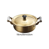 Maxbell Korean Ramen Cooking Pot with Lid Korean Instant Noodle Pot for Picnic Pasta 18cm