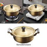 Maxbell Korean Ramen Cooking Pot with Lid Korean Instant Noodle Pot for Picnic Pasta 18cm