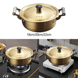 Maxbell Korean Ramen Cooking Pot with Lid Korean Instant Noodle Pot for Picnic Pasta 18cm