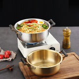 Maxbell Korean Ramen Cooking Pot with Lid Korean Instant Noodle Pot for Picnic Pasta 18cm