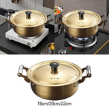 Maxbell Korean Ramen Cooking Pot with Lid Korean Instant Noodle Pot for Picnic Pasta 18cm