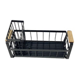 Maxbell Sponge Holder for Kitchen Sink Carbon Steel Sink Caddy for Washroom Bathroom Black