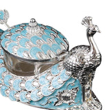 Maxbell Zinc Alloy Seasoning Jar Portable Entertaining Dining Sugar Container Holder Blue