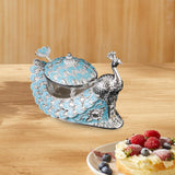 Maxbell Zinc Alloy Seasoning Jar Portable Entertaining Dining Sugar Container Holder Blue