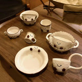 Maxbell Ceramic Salad Bowl Modern Dessert Bowl for Home Cafe Kitchen