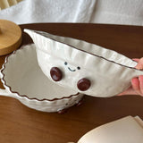 Maxbell Ceramic Salad Bowl Modern Dessert Bowl for Home Cafe Kitchen