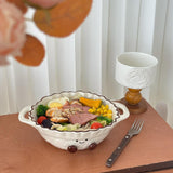 Maxbell Ceramic Salad Bowl Modern Dessert Bowl for Home Cafe Kitchen