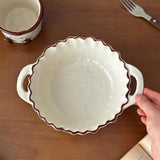 Maxbell Ceramic Salad Bowl Modern Dessert Bowl for Home Cafe Kitchen