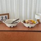 Maxbell Ceramic Salad Bowl Modern Dessert Bowl for Home Cafe Kitchen