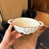 Maxbell Ceramic Salad Bowl Modern Dessert Bowl for Home Cafe Kitchen
