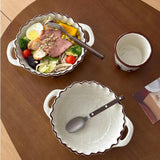 Maxbell Ceramic Salad Bowl Modern Dessert Bowl for Home Cafe Kitchen