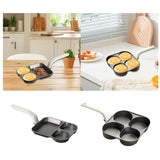 Maxbell Nonstick Egg Frying Pan Modern Gadget Pancake Pan for RV Trip Kitchen Picnic 3 in 1